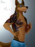 anthro blue_clothing blue_underwear boxer_briefs clothing ear_piercing eyewear facial_hair goatee gradient_background male markings piercing simple_background solo standing sunglasses tattoo tribal underwear gangstaguru mike_siobhan australian_kelpie canid canine canis domestic_dog herding_dog mammal pastoral_dog sheepdog 2015 digital_media_(artwork) hi_res