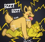 anal anal_orgasm anal_penetration anthro anthro_on_anthro anthro_penetrated anthro_penetrating anthro_penetrating_anthro anthro_penetrating_male blush blush_lines bodily_fluids cum cum_in_ass cum_inside cum_on_ground cum_while_penetrated doggystyle duo ejaculation electric_shock electricity electrocution from_behind_position fucked_silly genital_fluids hands-free internal male male/male male_penetrated male_penetrating male_penetrating_anthro male_penetrating_male orgasm penetration penile penile_penetration penis_in_ass pokemorph prone_bone_position sex sparks speed_bump_position splurt surprised_expression sweat sweatdrop tongue tongue_out nighttime_fishy nintendo pokemon eeveelution generation_1_pokemon jolteon pokemon_(species) vaporeon hi_res
