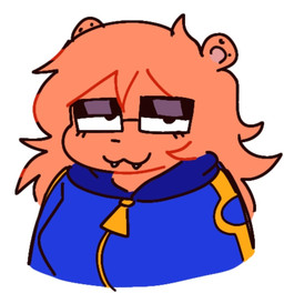 :3 anthro bear_ears blue_clothing blue_hoodie blue_topwear clothed clothed_anthro clothed_female clothing ear_piercing eyelashes eyeshadow eyewear fangs female fur geek glasses glistening_eyeshadow hair half-closed_eyes hoodie long_hair looking_at_viewer makeup narrowed_eyes orange_body orange_fur orange_hair piercing simple_background smile smiling_at_viewer solo teeth topwear white_background zipper zipper_hoodie ponkochan sunny_(ponkochan) bear mammal 2025 colored digital_drawing_(artwork) digital_media_(artwork) portrait trans_(lore) trans_woman_(lore)