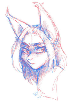 ambiguous_gender feral feral_with_hair feralized hair heart_nose heart_symbol looking_aside simple_background solo text white_background silveyytm attack_on_titan eren_jaeger domestic_cat felid feline felis mammal 2019 english_text headshot_portrait portrait sketch male_(lore)