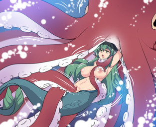 ambiguous_gender ambiguous_pred bestiality big_breasts bodily_fluids breasts death duo female female/ambiguous female_death female_penetrated feral forced genital_fluids genitals green_eyes green_hair green_tail hair humanoid_on_feral interspecies light_body light_skin long_hair male male_penetrating necrophilia nipples nude open_mouth oral_vore penetration rape sex size_difference snuff split_form tail tentacle_rape tentacle_sex tentacles tongue tongue_out underwater vaginal vaginal_penetration vore vulva water white_body kurohime animal_humanoid aquatic cephalopod coleoid humanoid mammal mammal_humanoid merfolk mollusk octopodiform digital_media_(artwork)