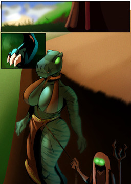 anthro big_breasts breasts collar dominant dominant_humanoid duo female female/female larger_female leash magic_user mind_control size_difference submissive submissive_anthro submissive_female thick_thighs voluptuous_anthro voluptuous_female wide_hips beltimerperbus primal_(series) fang_(primal) dinosaur humanoid prehistoric_species reptile saurischian scalie theropod tyrannosaurid tyrannosauroid tyrannosaurus tyrannosaurus_rex hi_res