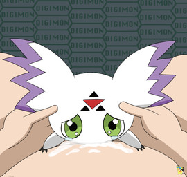 ambiguous_gender ambiguous_penetrated bestiality bodily_fluids cum cum_in_mouth cum_inside deep_throat digiphilia duo fellatio feral feral_penetrated first_person_view forced genital_fluids green_eyes hand_on_head human_on_feral human_penetrating human_penetrating_feral human_pov interspecies logo male male/ambiguous male_human male_penetrating male_penetrating_ambiguous male_pov oral oral_penetration pattern_background penetrating_pov penetration penile rape sex simple_background tears white_body pichu90 yarnfeathers bandai_namco digimon digimon_rumble_arena calumon digimon_(species) human mammal artist_logo