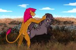 animal_genitalia animal_penis anthro anthro_on_feral anthro_penetrating anthro_penetrating_feral anus bestiality bodily_fluids butt duo erection feline_genitalia feline_penis female female_feral female_penetrated feral feral_penetrated forest from_behind_position fur genital_fluids genitals grass hair holding_ear looking_back male male/female male_anthro male_penetrating male_penetrating_female nude outdoor_nudity outside outside_sex penetration penile penile_penetration penile_spines penis penis_in_pussy plant pussy sex smile standing standing_sex tail tree vaginal vaginal_penetration zafara_(artist) felid hyena lion mammal pantherine digital_media_(artwork) hi_res