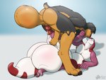 animal_genitalia animal_penis anthro balls balls_blush belly big_balls big_penis big_tail blush bodily_fluids body_blush canine_genitalia canine_penis duo genital_fluids genitals huge_balls huge_penis humanoid_genitalia humanoid_penis hyper hyper_balls hyper_genitalia hyper_penis kissing male male/male narrowed_eyes overweight overweight_male penetration penile penile_penetration penis penis_in_penis precum saliva sex tail tongue tongue_out urethral urethral_bulge urethral_penetration shoes_(artist) oscar_(zoidzane) paint_(painttherottie) canid canine canis domestic_dog gecko lizard mammal mastiff molosser reptile rottweiler scalie absurd_res hi_res huge_filesize