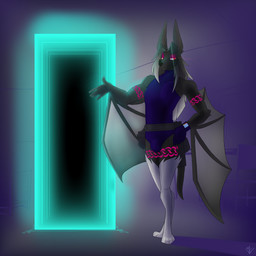 anthro bat_ears bat_nose belt belt_pouch black_body black_fur bulge clothed clothing fur hair leotard long_hair looking_at_viewer male markings membrane_(anatomy) membranous_wings pink_markings red_eyes solo tail white_body white_fur winged_arms wings topazknight daniil_(wiserodin) bat mammal 1:1 absurd_res digital_media_(artwork) hi_res