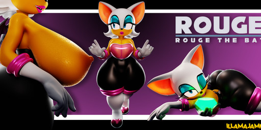anthro areola big_breasts big_butt biped black_clothing breasts butt chaos_emerald clothed clothing eyelashes female gem gloves handwear looking_at_viewer nipples pupils side_view skinsuit solo thick_thighs tight_clothing topless translucent translucent_clothing illamajamma sega sonic_the_hedgehog_(series) rouge_the_bat bat mammal 3d_(artwork) digital_media_(artwork) hi_res