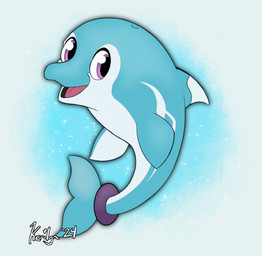 accessory ambiguous_gender blue_body bubble dolphin_tail feral flippers furgonomics jewelry looking_at_viewer male purple_eyes ring simple_background smile solo tail tail_accessory tail_jewelry tail_ring kerilyn nintendo pokemon aquatic cetacean dolphin finizen generation_9_pokemon mammal pokemon_(species) toothed_whale 2024 hi_res signature
