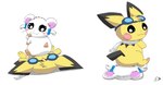 black_body black_fur blush bow_accessory duo eyewear facesitting female feral fur goggles logo looking_back lying male male/female on_back scarf simple_background sitting_on_another white_background white_body white_fur yellow_body yellow_fur young young_feral pichu90 hamtaro_(series) nintendo pokemon bijou_(hamtaro) sparks_pichu cricetid generation_2_pokemon hamster mammal pichu pokemon_(species) rodent 2020 artist_logo