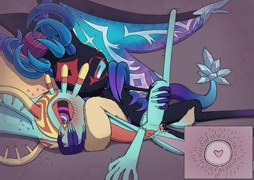 abdominal_bulge anthro anthro_on_anthro anthro_penetrated anthro_penetrating anthro_penetrating_anthro antlers biped black_body black_sclera blush blush_lines bodily_fluids brother_penetrating_sister chest_tuft colored_nails countershade_torso countershading covering covering_mouth crystal cum cum_from_vagina cum_in_vagina cum_inside cutaway digitigrade dipstick_tail duo erection female female_anthro female_penetrated fingernails fluffy fluffy_tail from_behind_position front_view fur genital_fluids genitals grey_background hand_on_mouth handgag head_wings heart_symbol horn huge_wings impregnation internal internal_vaginal leg_grab looking_at_another looking_at_partner lying male male/female male_anthro male_penetrating male_penetrating_female markings mouthless multicolored_body multicolored_eyes multicolored_fur nails neck_tuft nude nude_anthro nude_female nude_male on_side one_leg_up orange_body orange_fur ovum ovum_with_heart penetration penile penile_penetration penis penis_in_vagina pink_eyes pink_penis pink_vulva pupils raised_leg sex sibling_incest simple_background sperm_cell spiked_tail spikes spikes_(anatomy) spoon_position star_eyes tail tail_around_leg tail_coil tail_markings tan_body tan_fur tapering_penis teal_body teal_eyes teal_fingernails teal_fur teal_nails teal_sclera three-quarter_view tremble_spikes tuft unusual_wing_placement vaginal vaginal_penetration vulva white_pupils wings ahab_null kirby_(series) kirby_and_the_forgotten_land nintendo star-crossed_world fecto_elfilis genwel_meteonelfilis alien chinchilla chinchillid mammal rodent starling_(kirby) 2026 absurd_res digital_drawing_(artwork) digital_media_(artwork) hi_res japanese_description brother_(lore) incest_(lore) sibling_(lore) sister_(lore)