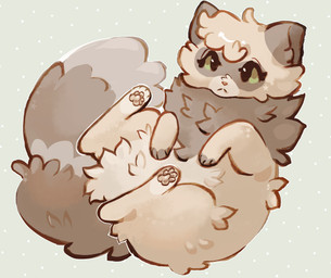 ambiguous_gender cheek_tuft curled_up dipstick_ears dipstick_nose ear_markings eyelashes facial_markings facial_tuft feral fluffy fluffy_chest fluffy_tail fur gloves_(marking) green_eyes grey_body grey_fur head_markings leg_markings markings mask_(marking) multicolored_ears neck_tuft pawpads socks_(marking) solo striped_markings striped_tail stripes tail tail_markings tuft conditional_dnp waterthissport warriors_(book_series) dovewing_(warriors) domestic_cat felid feline felis mammal hi_res shaded
