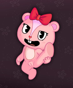 4_fingers abstract_background anthro biped black_eyes blush blush_lines bow_on_head buckteeth countershading eyelashes featureless_chest featureless_feet feet female female_anthro fingers flat_chested genitals heart_nose heart_symbol high-angle_view humanoid_genitalia humanoid_vulva looking_at_viewer looking_up looking_up_at_viewer nude nude_anthro nude_female pink_ears pink_inner_ear pink_nose pink_tongue pink_vulva plantigrade presenting presenting_vulva red_bow solo spread_legs spreading teeth tongue vulva young young_anthro young_female scarr_(artist) happy_tree_friends giggles_(htf) chipmunk ground_squirrel mammal rodent sciurid 2026 5:6 hi_res