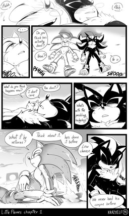 anthro big_nose blush blush_lines bodily_fluids breath chest_tuft clothing dialogue dirt dirty duo fluffy fluffy_chest flushed flushed_face footwear gloves handwear island lying lying_on_ground male messy_fur on_back on_ground out_of_breath panting quills_(anatomy) shoes smile speech_bubble sweat sweatdrop sweaty_face text tuft krazyelf sega sonic_the_hedgehog_(series) shadow_the_hedgehog sonic_the_hedgehog eulipotyphlan hedgehog mammal absurd_res black_and_white comic english_text hi_res monochrome