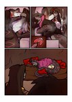 2_penises animal_genitalia anthro anthro_on_anthro apode areola bedding black_areola black_body black_hair black_nipples blanket bodily_fluids border breasts cave clothed clothing countershade_face countershade_neck countershade_tail countershade_torso countershading cum cum_in_uterus cum_inside curled_tail egg ejection erection eyes_closed fangs female forked_tongue front_view genital_fluids genitals group group_sex hair highlights_(coloring) implied_oviposition impregnation internal kissing leaking_cum legless lying male male/female markings multi_genitalia multi_penis narrowed_eyes nipples non-mammal_breasts non-mammal_nipples nude on_side penis pillow pink_highlights pink_markings serpentine sex side_view sitting sleeping tail teeth threesome tongue translucent translucent_clothing trio uterus white_border yellow_markings biobasher draconcopode naga 2025 colored comic hi_res