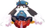 anthro biped brown_eyes clothed clothing dipstick_ears ear_markings kemono long_ears looking_at_viewer male multicolored_ears sitting smile solo fumochi_n bandai_namco klonoa_(series) pac-man_(series) klonoa pac-man lagomorph leporid mammal rabbit 2024 hi_res