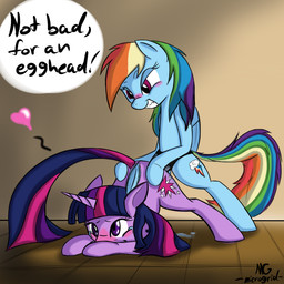 2012 <3 blush cutie_mark dialog dildo duo english_text equine female feral friendship_is_magic hair horn horse lesbian long_hair mammal microgrid multi-colored_hair my_little_pony pegasus penetration pony purple_eyes pussy_juice rainbow_dash_(mlp) rainbow_hair sex sex_toy smile spread_legs spreading strapon text twilight_sparkle_(mlp) unicorn vaginal wings
Rating: Explicit
Score: 27
User: Metal-X
Date: February 27, 2012
