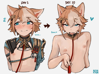 blush clothed clothing collar collar_only femboy leash leashed_collar looking_at_viewer male nude solo topless topless_humanoid topless_male alterkyon genshin_impact mihoyo gorou_(genshin_impact) animal_humanoid canid canid_humanoid canine canine_humanoid dog_humanoid humanoid mammal mammal_humanoid 2026 4:3 hi_res
