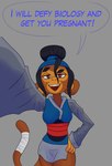 anthro asian_clothing clothed clothing female flirting solo speech_bubble tail text arcatech bloons_tower_defense ninja_kiwi sauda_(bloons) haplorhine mammal monkey primate absurd_res english_text hi_res