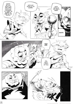 antennae_(anatomy) anthro big_breasts bodily_fluids bra breasts buckteeth clothed clothing dialogue female frown fur group hair male melee_weapon navel open_mouth polearm punch shocked spear speech_bubble standing tail teeth text tuft unconscious underwear weapon white_body young young_anthro young_female zoom_in horemheb dungeons_and_dragons hasbro wizards_of_the_coast zeke_(horemheb) ambiguous_species arthropod grasshopper hymenopteran insect lepidopteran locust mammal mephitid mouse murid murine orthopterid rodent skunk absurd_res black_and_white comic digital_drawing_(artwork) digital_media_(artwork) english_text hi_res monochrome shaded