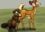anthro anus ball_licking balls bambi beaver butt cervine cub deer erection female feral interspecies licking male mammal penis rodent sex sheath te tongue young
Rating: Explicit
Score: 5
User: Thunderous
Date: April 10, 2014