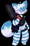 :3 absurd_res alpha_channel anthro arctic_fox arm_warmers armwear blue_arm_warmers blue_armwear blue_body blue_clothing blue_ear_tips blue_ears blue_eyes blue_fur blue_legwear blue_tail blue_tail_tip blue_thigh_highs bottomwear bulge canada canadian_flag canid canine chest_crystal clothed clothing crossdressing dipstick_tail fox fur gas_mask girly gun hi_res ichbinturkisch legwear male mammal markings mask military naidru nose_markings panties patch_(fabric) pattern_arm_warmers pattern_armwear pattern_bottomwear pattern_clothing pattern_legwear pattern_panties pattern_thigh_highs pattern_underwear ranged_weapon shell_(projectile) shotgun shotgun_shell solo spas-12 striped_arm_warmers striped_armwear striped_bottomwear striped_clothing striped_legwear striped_panties striped_thigh_highs striped_underwear stripes tail tail_markings thigh_highs topwear true_fox underwear vest weapon white_arm_warmers white_armwear white_body white_clothing white_fur white_legwear white_tail white_thigh_highs