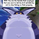 anthro belly fur humor looking_at_viewer looking_down low-angle_view male moobs navel overweight purple_body purple_fur solo striped_body striped_fur stripes text yellow_sclera newtmoss sega sonic_the_hedgehog_(series) big_the_cat domestic_cat felid feline felis mammal english_text hi_res