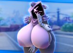 anthro big_breasts breasts cleavage clothed clothing female huge_breasts nipples solo thick_thighs wide_hipped_female wide_hips not_person420 epic_games fortnite raven_team_leader bear mammal 3d_(artwork) digital_media_(artwork) hi_res