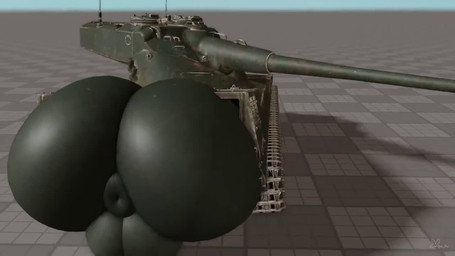anus armored_vehicle balls big_balls big_butt butt cannon endowed_animate_inanimate endowed_dire_living_machine endowed_dire_machine endowed_dire_vehicle flirting flirting_with_viewer genitals green_body huge_balls huge_butt looking_back machine male presenting presenting_hindquarters puffy_anus ranged_weapon rear_view shaking_butt solo tank_(vehicle) tracked_vehicle turret twerking vehicle weapon willie_piv amx-50_surbaisse dire_machine dire_tank dire_vehicle living_machine living_tank living_vehicle 16:9 3d_(artwork) 3d_animation animated digital_media_(artwork) high_framerate no_sound short_playtime video widescreen