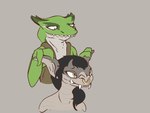 anthro duo facial_piercing female female/female hair nose_piercing piercing playful septum_piercing teeth naysayingmongrel deadlock valve ivy_(deadlock) vyper_(deadlock) gargoyle humanoid reptile scalie snake 4:3 animated short_playtime