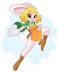 anthro blonde_hair boots breasts claws clothed clothing female footwear hair high_heeled_boots high_heels no_underwear open_mouth open_smile shoes sideless_clothing sideless_dress simple_background smile solo louistrations one_piece carrot_(one_piece) lagomorph mammal 2023 4:5 hi_res