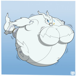 air_inflation anthro belly belly_inflation big_belly big_breasts blue_eyes breast_expansion breasts claws expansion female fire_inflation fur hair huge_belly huge_breasts hyper hyper_belly hyper_breasts immobile inflation pokemon_move solo sunken_limbs tail tuft white_body white_fur white_hair boxibloon mythology nintendo pokemon dragon generation_5_pokemon legendary_pokemon mythological_creature mythological_scalie pokemon_(species) reshiram scalie 1:1 hi_res