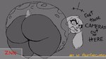 16:9 2024 2d_animation animated anthro artist_name big_butt black_eyebrows blush blush_lines bottomwear bouncing_butt buckteeth butt clothed clothing dessert disney doughnut ears_down english_text european_rabbit eyebrows eyelashes female food fur greyscale huge_butt judy_hopps judy_stuck_in_donut_redraw lagomorph leporid long_ears looking_at_viewer looking_back looking_back_at_viewer loop mammal monochrome oryctolagus pants pivoted_ears prayforcummies rabbit rear_view scut_tail short_playtime short_tail solo stuck tail talking_to_viewer teeth teeth_showing text thick_eyelashes thick_thighs wide_hips widescreen zootopia