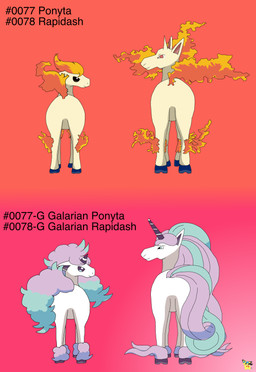 ambiguous_gender butt feral fire flaming_hair flaming_tail fur gradient_background group horn logo looking_at_viewer looking_back looking_back_at_viewer multicolored_body multicolored_fur multicolored_tail pseudo_hair simple_background tail text white_body white_fur pichu90 nintendo pokemon equid equine galarian_form galarian_ponyta galarian_rapidash generation_1_pokemon generation_8_pokemon mammal pokemon_(species) ponyta rapidash regional_form_(pokemon) artist_logo english_text hi_res