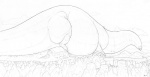 ambiguous_gender avian feral giga graphite_(artwork) greyscale gryphon landscape_dwarfing line_art macro meanybeany monochrome mythological_avian mythological_creature mythology overweight overweight_ambiguous overweight_feral pencil_(artwork) solo tail thick_tail traditional_media_(artwork) transformation