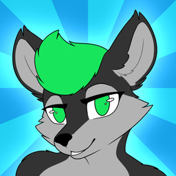 green_eyes green_hair hair looking_at_viewer male pattern_background simple_background smile smiling_at_viewer solo striped_background jacqueling canid canine canis mammal wolf fenrir_(disambiguation) 1:1 headshot_portrait portrait