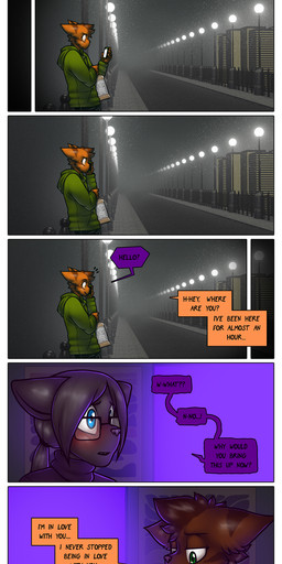 anthro dialogue duo eyewear female glasses male male/female snow text james_howard patreon agatha_(james_howard) alphonse_(james_howard) cougar domestic_cat felid feline felis mammal absurd_res comic english_text hi_res url