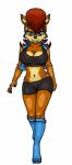 anthro anthrofied big_breasts blue_eyes boots bottomwear breasts cleavage clothed clothing crop_top female footwear hair looking_at_viewer midriff navel red_hair seductive shirt shoes shorts simple_background skimpy smile solo thong topwear underwear vest walking white_background happyanthro archie_comics sega sonic_the_hedgehog_(archie) sonic_the_hedgehog_(comics) sonic_the_hedgehog_(series) sally_acorn chipmunk ground_squirrel mammal rodent sciurid 2017 absurd_res hi_res