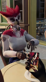 anthro beak beverage breasts cafe cellphone clothed clothing coffee container cup cutlery duo electronics erection eyewear fellatio female fingers flirting_look food from_front_position fur furniture genitals glasses hair half-closed_eyes headgear headphones holding_object kitchen_utensils look_at_viewer looking_at_viewer looking_away lying male male/female male_penetrating missionary_position narrowed_eyes nipples nude on_back oral penetration penile penile_penetration penis phone phone_screen photo red_body red_fur sex smartphone smile spoon tail tools topwear white_body white_fur mysteryboy18 maxnoward_(modeler) blender_eevee avian bird 3d_(artwork) 3d_animation 9:16 animated blender_(artwork) digital_media_(artwork) hi_res loop no_sound short_playtime webm