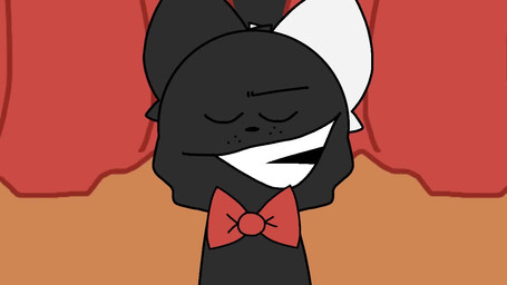 anvil audience blue_mouth blue_tongue bow_tie crowd crush curtains fur grey_body grey_fur group male performance solo stage stage_curtains tongue white_body white_fur unlucky_guesses domestic_cat felid feline felis mammal 16:9 animated meme short_playtime sound video widescreen
