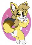 anthro chibi female solo zipzap audri_(sleekhusky) canid canine canis domestic_dog fennec_fox fox herding_dog mammal pastoral_dog true_fox welsh_corgi 2019 digital_media_(artwork) hi_res