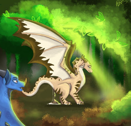 being_watched black_body black_scales blue_body blue_scales brown_body brown_scales claws crouching day eyebrows feces feces_on_ground feces_pile female female_pooping feral forest grass green_eyes horn light light_beam looking_at_another looking_down male narrowed_eyes oblivious open_mouth outside plant pooping pooping_on_floor raised_eyebrows raised_tail red_eyes scales scatplay shrub spread_wings striped_body striped_scales stripes sunbeam sunlight tail tan_body tan_scales toe_claws tree urate white_body white_scales wide_eyed wings anonymous_artist mythology alenn mirah dragon mythological_creature mythological_scalie scalie hi_res