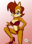 accessory anthro bedroom_eyes big_breasts biped bra breasts clothing eyelashes female footwear garter half-closed_eyes high_heels lingerie looking_at_viewer narrowed_eyes navel panties pose pumps seductive shoes smile smiling_at_viewer solo underwear bhawk shadowwalk archie_comics sega sonic_the_hedgehog_(archie) sonic_the_hedgehog_(comics) sonic_the_hedgehog_(series) sally_acorn chipmunk ground_squirrel mammal rodent sciurid 2019 hi_res mixed_media pinup