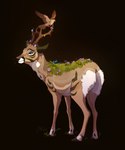 ambiguous_gender antlers complex_shading duo feathered_wings feathers feral flower fluffy_butt hooves horn male markings moss plant standing striped_markings stripes wings antlered ingridskogstad mythology avian bird deer lark_(bird) mammal mythological_creature new_world_deer oscine passerine roe_deer 2024 absurd_res digital_drawing_(artwork) digital_media_(artwork) full-length_portrait hi_res paint_tool_sai_(artwork) portrait