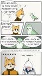 anthro begging_for_more black_eyebrows blush dialogue dirty_talk eyebrows eyes_closed fur group orange_body orange_fur profanity speech_bubble text trio white_body white_fur lokaner tianxi_(lokaner) yunhai_(lokaner) avian bird domestic_cat felid feline felis lagomorph leporid mammal parrot rabbit 9:16 comic english_text hi_res