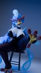 anthro beak breasts cleavage cloth clothed clothed_anthro clothed_female clothing digit_ring expressions feet female jewelry looking_at_viewer pose ring sitting solo toe_ring toes tongue yellow_beak thicchips nintendo pokemon generation_9_pokemon pokemon_(species) quaquaval 3d_(artwork) 4k 9:16 absurd_res digital_media_(artwork) hi_res