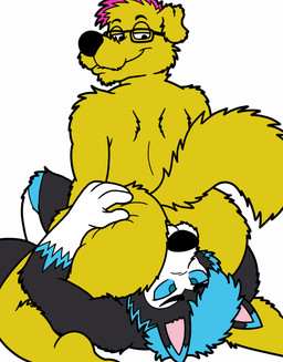 anal anthro duo facesitting hand_on_butt looking_back looking_pleasured male male/male oral rimming sex simple_background sitting sitting_on_another toony tbfm loki_(itzloki) bird_dog canid canine canis domestic_dog golden_retriever humanoid hunting_dog husky mammal nordic_sled_dog retriever siberian_husky spitz hi_res