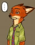 anthro clothed clothing fur male solo ydk1226 disney zootopia nick_wilde canid canine fox mammal red_fox true_fox low_res