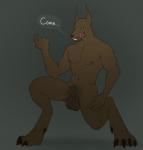 animal_genitalia anthro balls genitals grey_background male sheath simple_background solo olethros egyptian_mythology middle_eastern_mythology mythology smite anubis_(smite) anubian_jackal canid canine canis deity jackal mammal