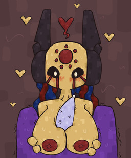 antennae_(anatomy) anthro big_breasts blush bodily_fluids breast_play breasts duo female genital_fluids genitals machine male male/female nipples non-mammal_nipples penis precum purple_body red_nipples sex titfuck yellow_body delzeta rain_world videocult seven_red_suns_(rain_world) spearmaster_(rain_world) humanoid iterator_(rain_world) robot slugcat absurd_res hi_res nonbinary_(lore) pseudo_incest_(lore)