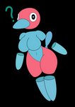 2020 absurd_res alpha_channel anthro anthrofied artificial_intelligence big_breasts breasts curvy_figure derp_eyes digital_creature digital_media_(artwork) featureless_breasts female floating_arms floating_head floating_legs floating_limbs gazaster generation_2_pokemon grid hi_res machine nintendo pokemon pokemon_(species) pokemorph porygon2 question_mark robot simple_background solo